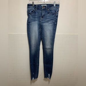 BKE Women's Dark Blue Skinny Jeans